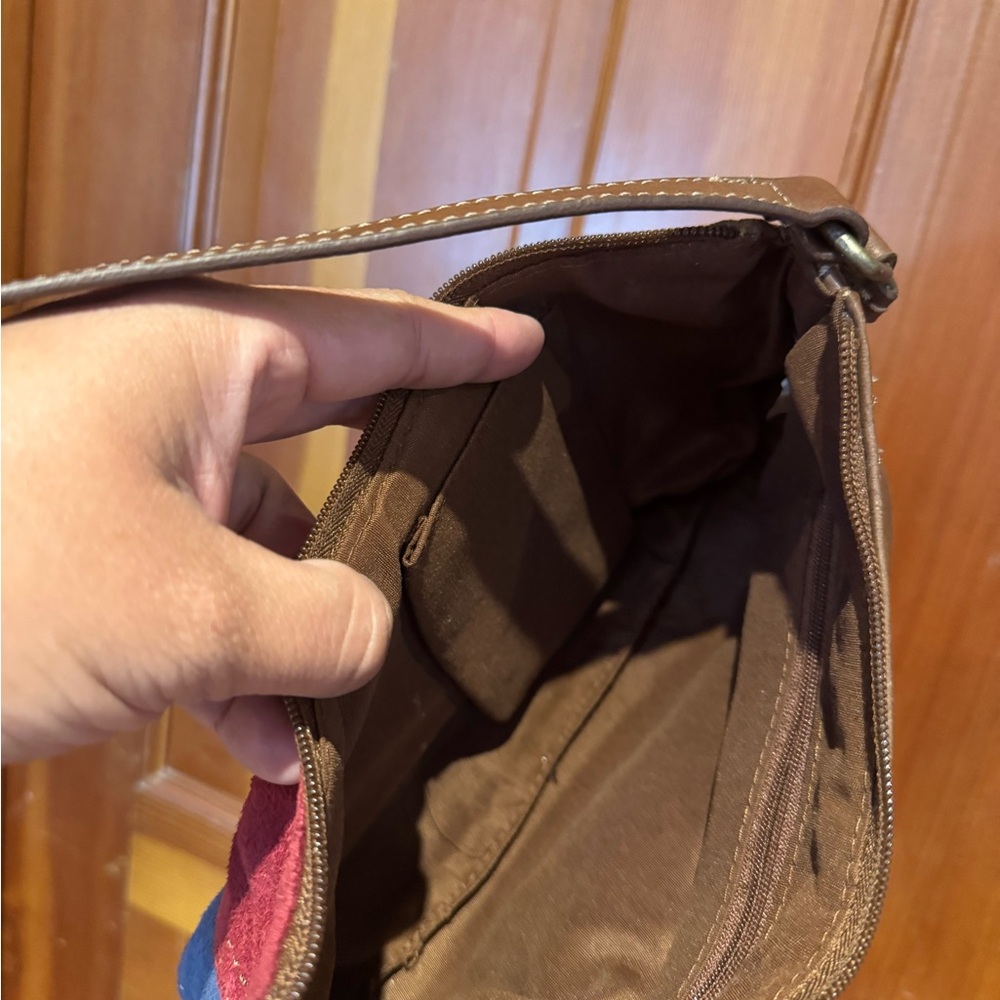 Multicolor Patchwork Shoulder Bag - image 5